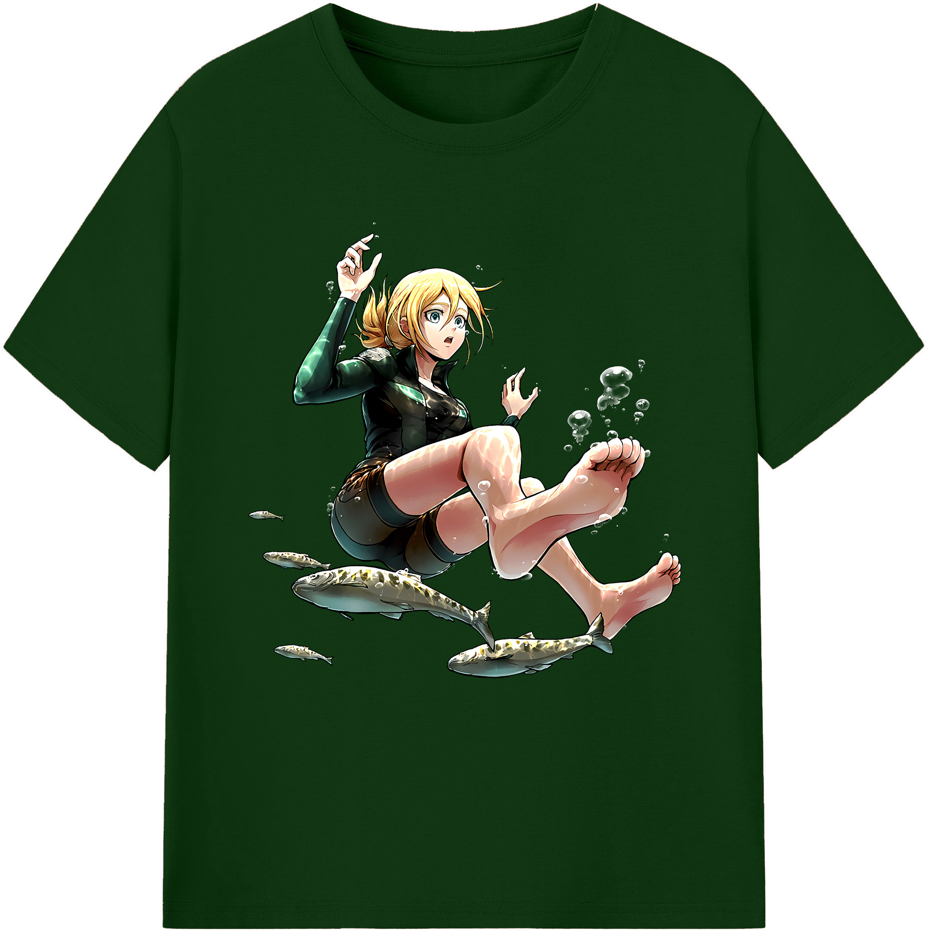 （画像用） 進撃の巨人 クリスタ·レンズ Attack on Titan Christa Lenz 綿100％半袖Tシャツ（フロントプリント）